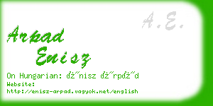 arpad enisz business card
